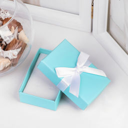 Цена за 6 шт. Коробочка подарочная под набор «Тиффани», 5×8 см, голубая