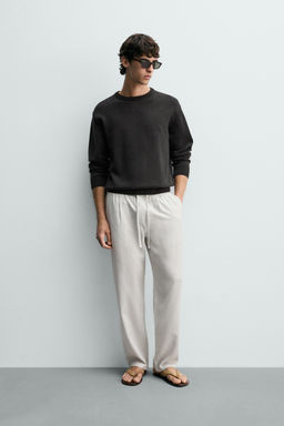 PANTAL?N REGULAR FIT 100% LYOCELL / Gris perla