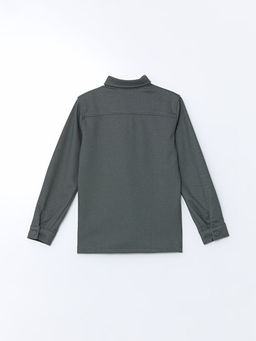 Uzun Kollu Dokulu Erkek ?ocuk G?mlek