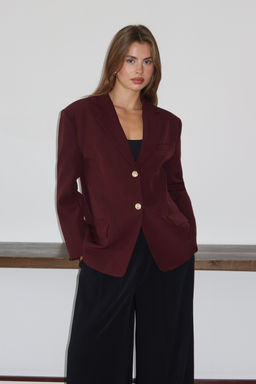 Murdum Normal/Regular Kal?p Dokuma Blazer Ceket TWOAW26BC00040
