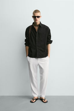 PANTAL?N CINTURA JOGGER CONFORT / Blanco