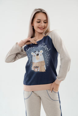 Костюм женский из футера Гамми индиго - Амадэль фото 6