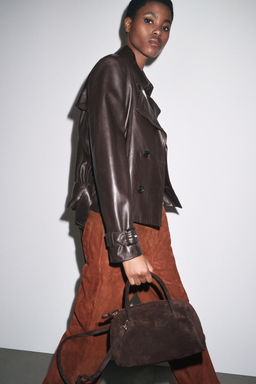 LEATHER BOWLING BAG - Zara фото 2
