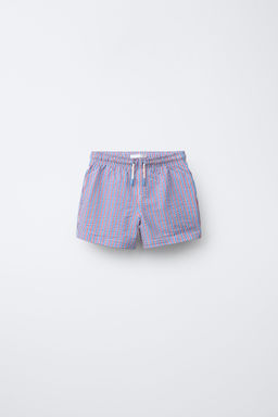 AGES 6-14 / STRIPED SWIM SHORTS