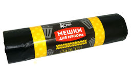 Мешки д/мусора 240л Профессиональные 40мкм ПВД в рулоне 10шт черные (уп.20) - Радиан фото 2