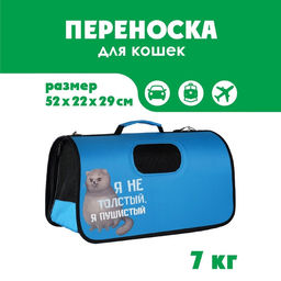 Сумка-переноска раскладная, каркасная Я не толстый 52x22x29 см