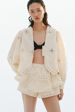 Blusa de algod?n con bordado ingl?s - H&m фото 2