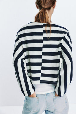 STRIPED BATWING SLEEVE TOP - Zara фото 4
