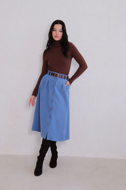 Юбка на пуговицах длины миди - Martichelli фото 54