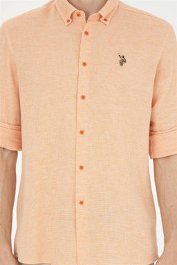 Мужская рубашка с длинным рукавом кирпичного цвета - U.s. polo assn фото 6