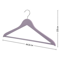 Набор вешалок дерев., 6 шт., прямых, с переклад., 44.5*23*1.2 см, цвет сиреневый, LAV, шт - Valiant фото 10