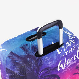 Чехол на чемодан 28, цвет фиолетовый/разноцветный - Simaland фото 4