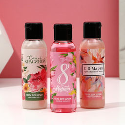 Гель для душа 8 Марта!, набор 3?100 мл, Чистое счастье  фото 2