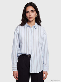 ?izgili Oversize Kad?n G?mlek