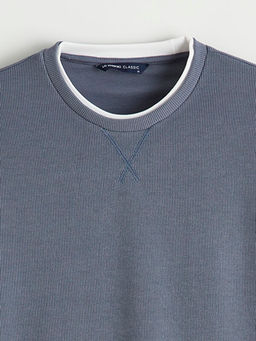 Bisiklet Yaka Erkek Sweatshirt