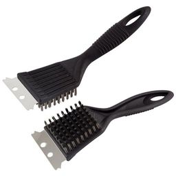 Абразивная щетка ZDV-4 для очистки барбекю 20см нерж.сталь, пластик. ручка арт.999644 /Mallony/ фото 2