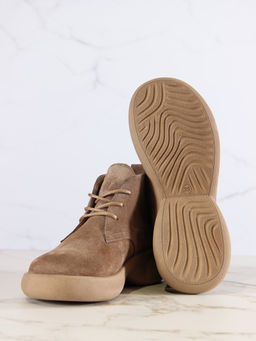 Ботинки 308.927ka.Серо-коричневая замша/Мех