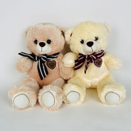 Мягкая игрушка Мишка с полосатым бантом 40 см (арт. 4858/40)