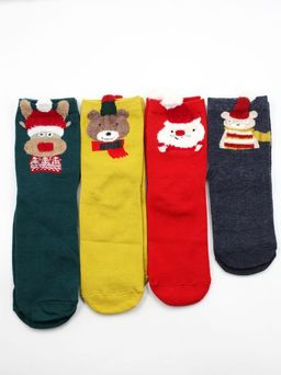 Носки НГ комплект 4 пары, р.35-40 Шапочки - Krumpy фото 2