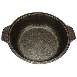 Кастрюля с антипригарным покрытием 3л, д26см "Granit Ultra", h9см, стеклянная жаропрочная крышка, ручка из термостойкого пластика, гранитный (Россия) - можно использовать металлические кухонные принадлежности