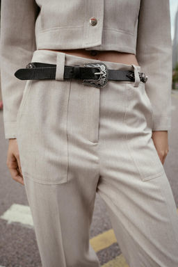COWBOY LEATHER BELT - Zara фото 2