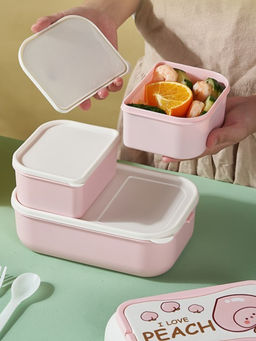 Ланчбокс I love Peach, pink