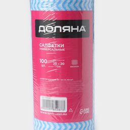 Салфетки в рулоне многоразовые безворсовые, 100 шт, 2020 см, цвет голубой - Доляна фото 9
