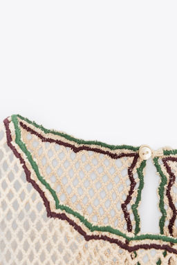 ZW COLLECTION FLORAL EMBROIDERED CROCHET DRESS - Zara фото 16