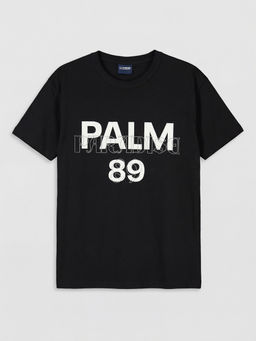 Bisiklet Yaka Bask?l? Erkek ?ocuk Ti??rt