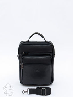 Сумка мужская кожаная 7905-4 black Fuzhinino  в Новосибирске