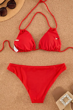 TRENDYOLMILLA Lacivert Ucgen Biyeli Regular Bikini Tak?m? TBESS25BT00072  фото 11