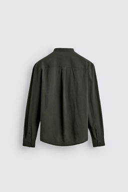 CAMISA EFECTO ARRUGADO / Khaki oscuro - Zara фото 7