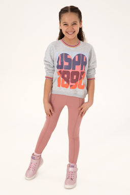 K_z _ocuk A__k Gri Melanj Sweatshirt - U.s. polo assn фото 2