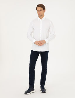 Beyaz Slim Fit Uzun Kollu G_mlek - Pierre cardin фото 4