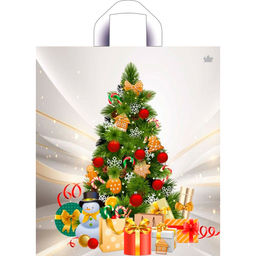 Пакет с петлевой ручкой 42х38см (37) ПНД (Радость праздника) НГ Тико ПТЛ56864 упак/50шт.