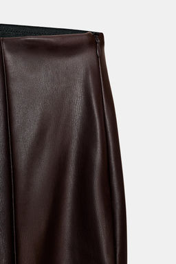 FAUX LEATHER MINI FLARE LEGGINGS - Zara фото 7