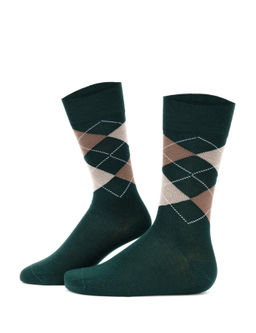 Erkek Bambu Kar___ml_ Mavi Soket Desenli _orap