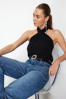 TRENDYOLMILLA Siyah Halter Yaka Orme Body TPRSS24BD00004 фото 2