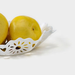 Цена за 2 шт. Ваза для хлеба и фруктов «Кубань. Месяц», d=20 см, белый, рисунок МИКС