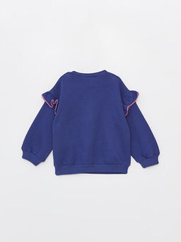 Bisiklet Yaka Bask?l? K?z Bebek Sweatshirt - Waikiki фото 2