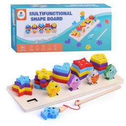 Логика Цвета и формы с рыбалкой в коробке