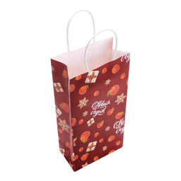 Цена за 3 шт. Пакет подарочный новогодний под бутылку, упаковка С Новым годом!, 25?12?33 см