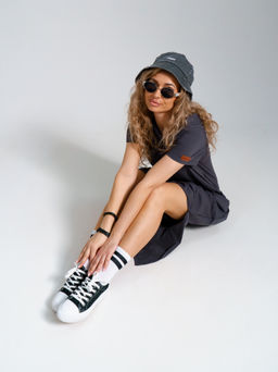 970 Платье-мантия "Серый"