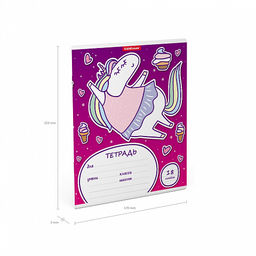 Цена за 200 шт. Тетрадь школьная ученическая ErichKrause Единорожка, 18 листов, линейка (в плёнке по 10 шт.)  фото 21