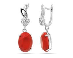 Серьги, коралл, МЦВ057