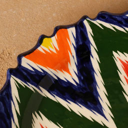 Тарелка узбекская Риштанская Керамика «Атлас», d=17 см, разноцветная