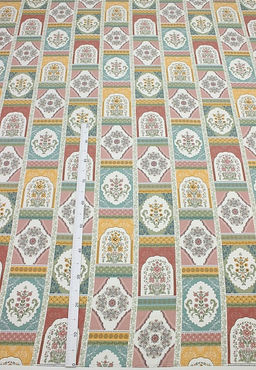 Сатин Цветочные витражи, ш.2.35м, хлопок-100%, 110гр/м.кв - Купава фото 2