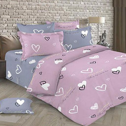 КПБ Перкаль - Влюбленные сердца 1.5 сп. (нав.70х70)