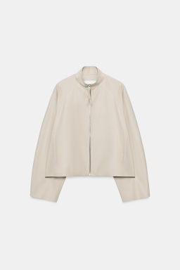 CHAQUETA BOMBER CREMALLERA ZW COLLECTION / Beige - Zara фото 5