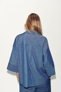 FLORAL KIMONO SHIRT - Zara фото 5